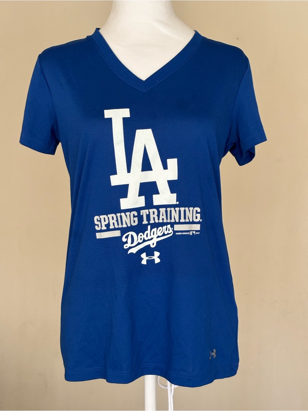 Under Armour Los Angeles Dodgers Royal Blue V-Neck Tee